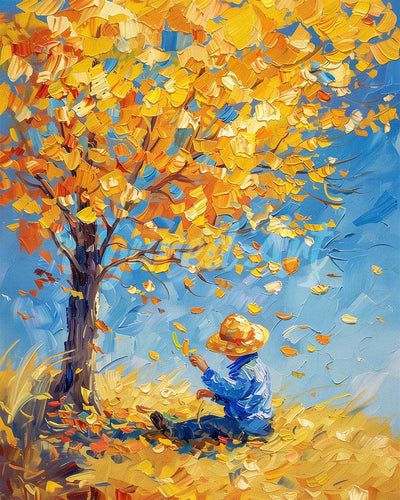 Diamond Painting - Ragazzo autunnale ispirato a Van Gogh