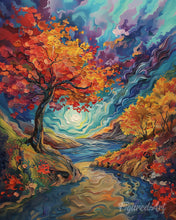 Carica l'immagine nel visualizzatore di Gallery, Diamond Painting - Autunno surreale ispirato a Van Gogh