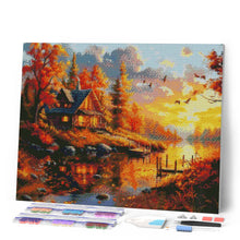Carica l'immagine nel visualizzatore di Gallery, Diamond Painting - Sereno tramonto autunnale