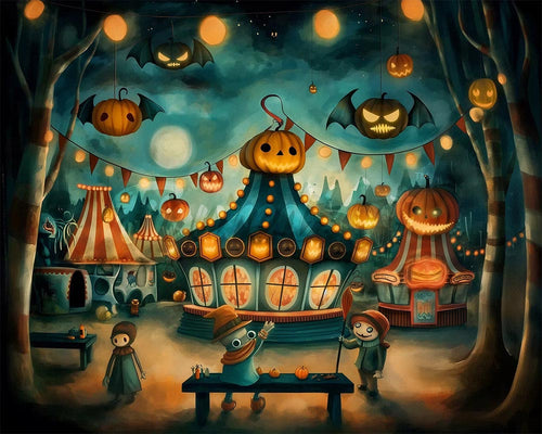 Diamond Painting - Festa in maschera ad Halloween
