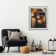 Carica l'immagine nel visualizzatore di Gallery, Diamond Painting - La strega bella 40x50cm tela già incorniciata