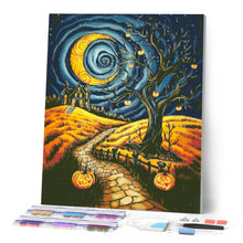 Carica l'immagine nel visualizzatore di Gallery, Diamond Painting - Sentiero spettrale al chiaro di luna
