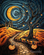 Carica l'immagine nel visualizzatore di Gallery, Diamond Painting - Sentiero spettrale al chiaro di luna