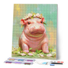 Carica l'immagine nel visualizzatore di Gallery, Diamond Painting - Cucciola di Ippopotamo
