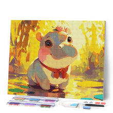 Carica l'immagine nel visualizzatore di Gallery, Diamond Painting - Cucciolo di ippopotamo felice