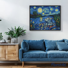 Carica l'immagine nel visualizzatore di Gallery, Diamond Painting - Ippopotamo nella Notte Stellata