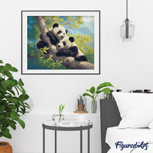 Carica l'immagine nel visualizzatore di Gallery, Diamond Painting - Panda su un Ramo