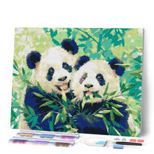 Carica l'immagine nel visualizzatore di Gallery, Diamond Painting - Panda che mangiano bambù