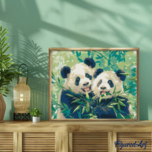 Carica l&#39;immagine nel visualizzatore di Gallery, Diamond Painting - Panda che mangiano bambù