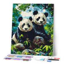 Carica l'immagine nel visualizzatore di Gallery, Diamond Painting - Giganti panda gemelli