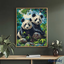 Carica l'immagine nel visualizzatore di Gallery, Diamond Painting - Giganti panda gemelli