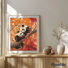 Carica l'immagine nel visualizzatore di Gallery, Diamond Painting - Panda gemelli in Autunno