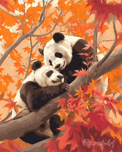Carica l'immagine nel visualizzatore di Gallery, Diamond Painting - Panda gemelli in Autunno