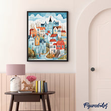 Carica l&#39;immagine nel visualizzatore di Gallery, Diamond Painting - Villaggio da Sogno Blu