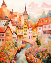 Carica l&#39;immagine nel visualizzatore di Gallery, Diamond Painting - Villaggio da Sogno Ambra