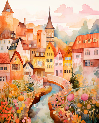 Diamond Painting - Villaggio da Sogno Ambra