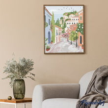 Carica l&#39;immagine nel visualizzatore di Gallery, Diamond Painting - Paese Pastello sulla Collina