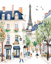 Carica l&#39;immagine nel visualizzatore di Gallery, Diamond Painting - Strada di Parigi ad Acquerello