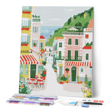 Carica l'immagine nel visualizzatore di Gallery, Diamond Painting - Paese Costiero Pastello