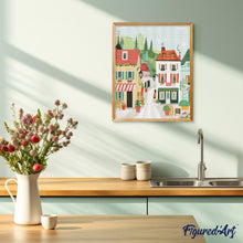 Carica l&#39;immagine nel visualizzatore di Gallery, Diamond Painting - Villaggio con Vista Verde