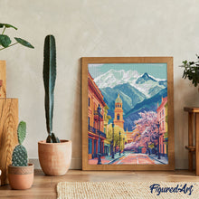 Carica l'immagine nel visualizzatore di Gallery, Diamond Painting - Villaggio Alpino Colorato