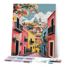Carica l'immagine nel visualizzatore di Gallery, Diamond Painting - Vicolo Mediterraneo Vivace