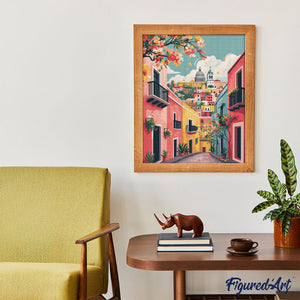 Diamond Painting - Vicolo Mediterraneo Vivace