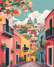 Carica l'immagine nel visualizzatore di Gallery, Diamond Painting - Vicolo Mediterraneo Vivace