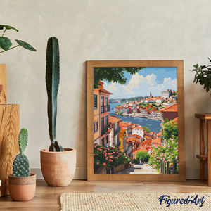Diamond Painting - Vista sul Fiume di Porto