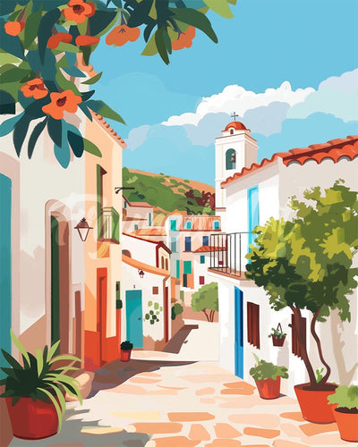 Diamond Painting - Vicolo Mediterraneo