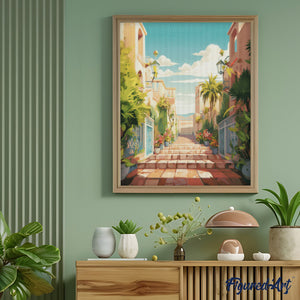 Diamond Painting - Scalinata verso la costa