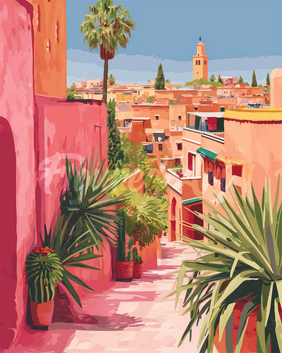 Diamond Painting - Vista sulla Città Marocchina