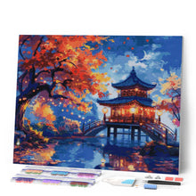 Carica l'immagine nel visualizzatore di Gallery, Diamond Painting - Pagoda in una Notte d’Autunno