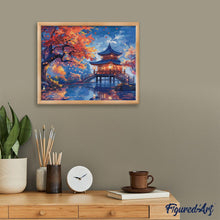 Carica l'immagine nel visualizzatore di Gallery, Diamond Painting - Pagoda in una Notte d’Autunno