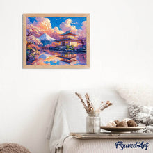 Carica l'immagine nel visualizzatore di Gallery, Diamond Painting - Vista del Tempio con il Monte Fuji