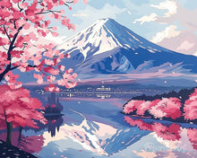 Carica l'immagine nel visualizzatore di Gallery, Diamond Painting - Monte Fuji e Sakura in Fiore
