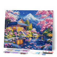 Carica l'immagine nel visualizzatore di Gallery, Diamond Painting - Casa Sakura vicino allo Stagno