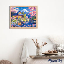 Carica l'immagine nel visualizzatore di Gallery, Diamond Painting - Casa Sakura vicino allo Stagno