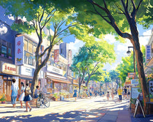 Carica l&#39;immagine nel visualizzatore di Gallery, Diamond Painting - Strada del Mercato Locale in Giappone