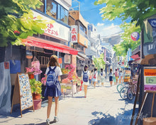 Carica l'immagine nel visualizzatore di Gallery, Diamond Painting - Mattina in un Quartiere Giapponese