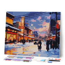 Carica l'immagine nel visualizzatore di Gallery, Diamond Painting - Strada Invernale Retrò in Giappone