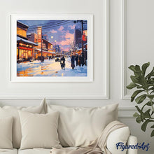 Carica l'immagine nel visualizzatore di Gallery, Diamond Painting - Strada Invernale Retrò in Giappone
