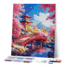 Carica l'immagine nel visualizzatore di Gallery, Diamond Painting - Ponte Rosso e Sakura in Fiore