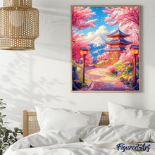 Carica l'immagine nel visualizzatore di Gallery, Diamond Painting - Viale dei Sakura verso la Pagoda