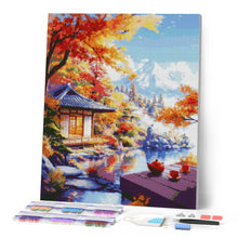 Carica l'immagine nel visualizzatore di Gallery, Diamond Painting - Casa del Tè sul Lago in Autunno