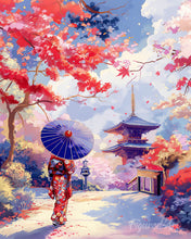 Carica l'immagine nel visualizzatore di Gallery, Diamond Painting - Giardino Giapponese in Autunno 40x50cm tela già incorniciata