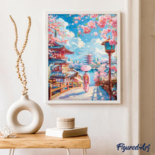 Carica l'immagine nel visualizzatore di Gallery, Diamond Painting - Viale dei Sakura a Kyoto