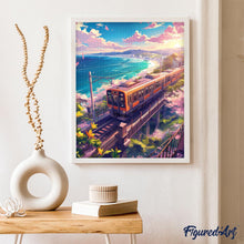 Carica l'immagine nel visualizzatore di Gallery, Diamond Painting - Viaggi e Sakura in Fiore sull’Oceano
