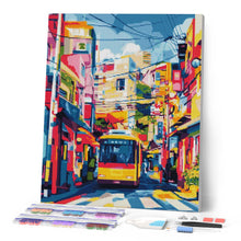 Carica l'immagine nel visualizzatore di Gallery, Diamond Painting - Bus a Tokyo 40x50cm tela già incorniciata