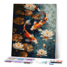 Carica l'immagine nel visualizzatore di Gallery, Diamond Painting - Carpe Koi Vintage e Fiori